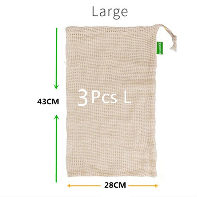 Cotton Mesh Produce Bags