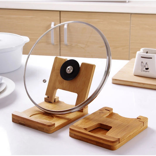 Bamboo Pot Lids Holder