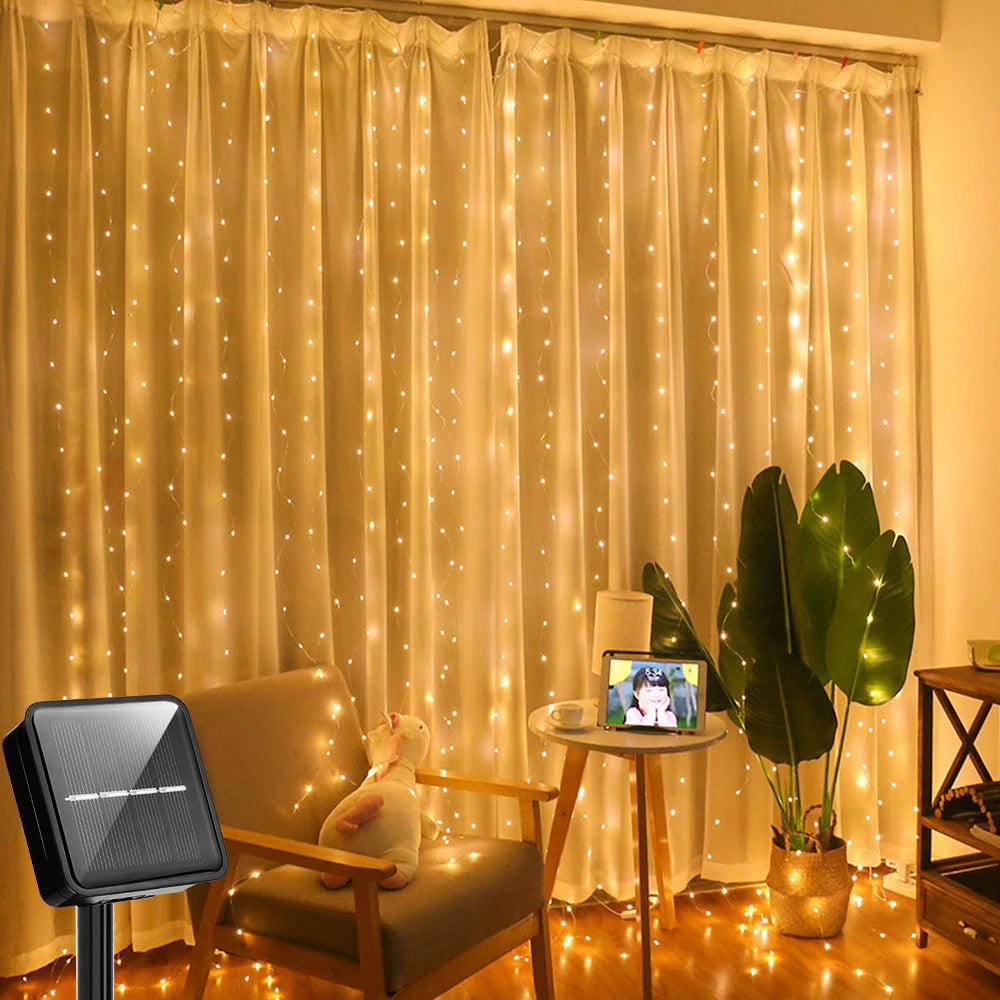 Solar Curtain Light