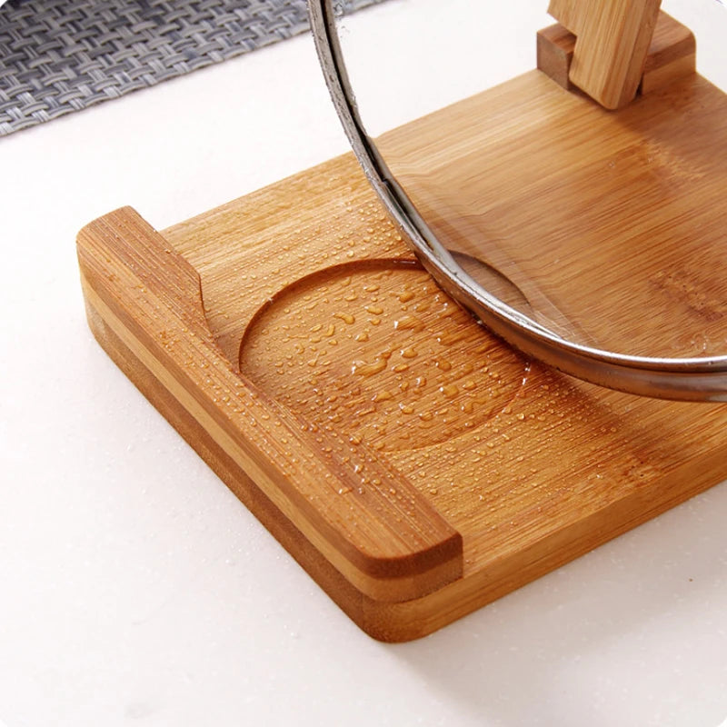 Bamboo Pot Lids Holder