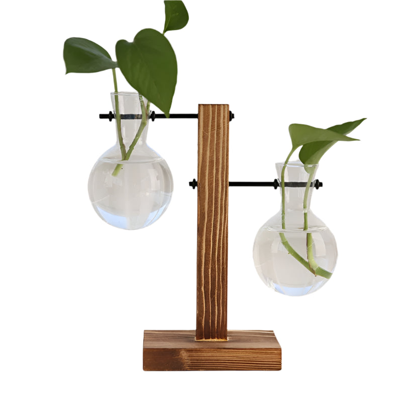 Wooden Hydroponic Vase