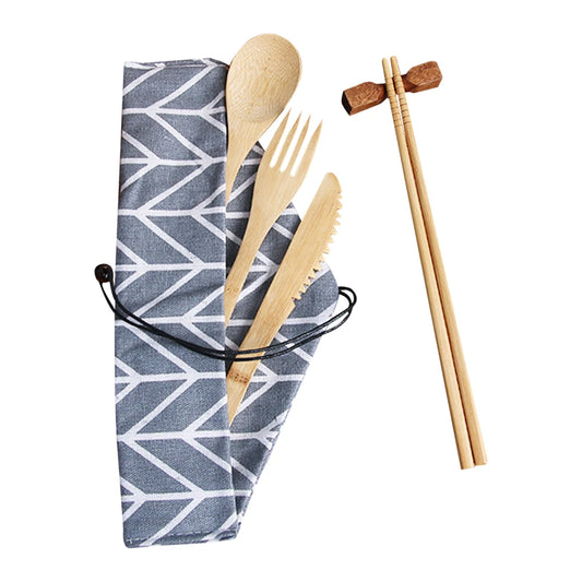 Bamboo Travel Cutlery Set