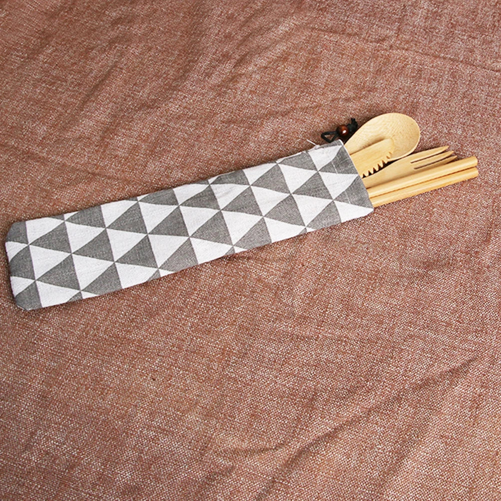 Bamboo Travel Cutlery Set